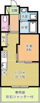 Ｅｓｐｏｉｒ（エスポワール） 102号室 間取り
