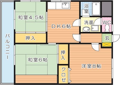 サンコスモス京良城 間取り図