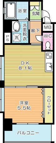 MTOビル  502号室 間取り