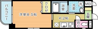 セトルイン鳳 606号室 間取り