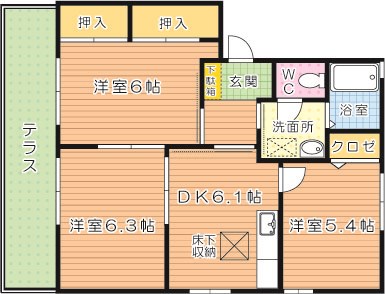 チェリーヒルズ　Ｂ棟　 間取り図