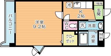 アビタシオン花の樹　  201号室 間取り