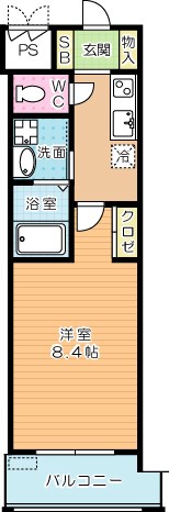 ERUZA　GRANZ　戸畑千防（エルザグランツ戸畑千防） 502号室 間取り