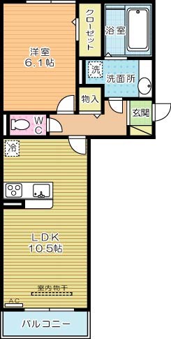 Polonia　Kokura-kita（ポロニアコクラキタ） 307号室 間取り
