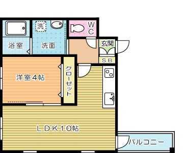 RegaroPlace戸畑(レガロプレイス戸畑) 201号室 間取り