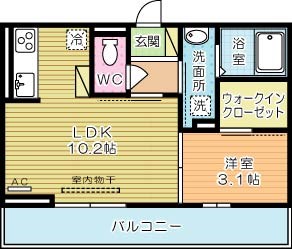 M・Ｋ・Ｋ萩崎町 305号室 間取り