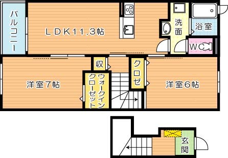 リヴェールコートⅠ 間取り図