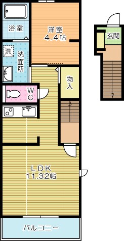ポルテ・コート 201号室 間取り