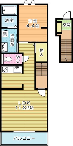 ポルテ・コート 202号室 間取り