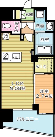 コートハウス・ピノ  901号室 間取り