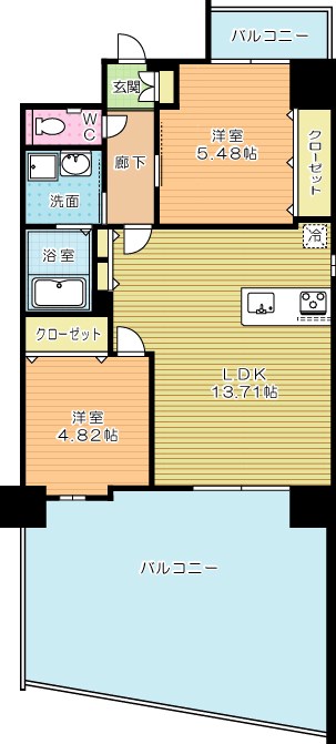 コートハウス・ピノ  307号室 間取り