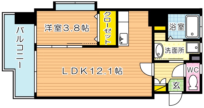 サンシャインプリンセス北九州 606号室 間取り