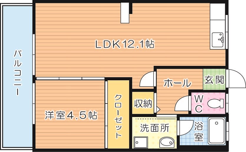コーポ青山 303号室 間取り