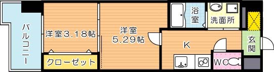 ギャラン鷹の巣 206号室 間取り
