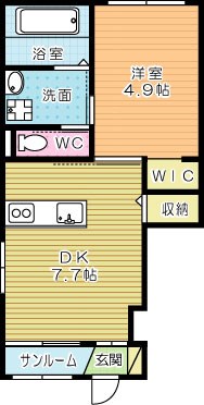 グランメゾン浅生Ⅱ 101号室 間取り
