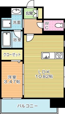 ざ・小倉 801号室 間取り