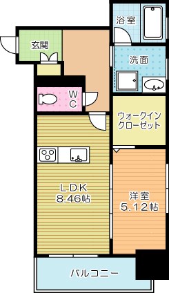 ざ・小倉  905号室 間取り
