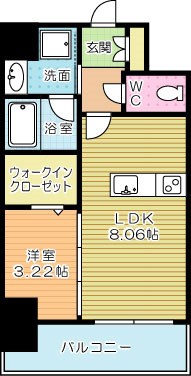 ざ・小倉 806号室 間取り