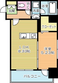 ざ・小倉  610号室 間取り