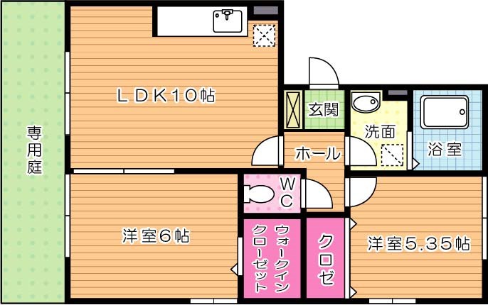 ノートルアージュブラン 101号室 間取り