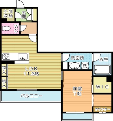 エクラージュ 202号室 間取り