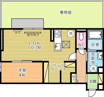 サンヒルズ 102号室 間取り