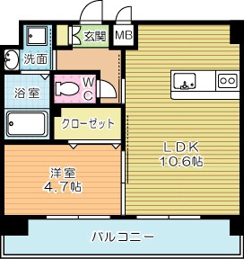 プレシャス南小倉 間取り図