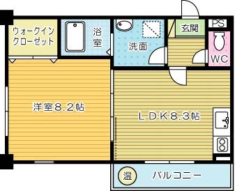 メゾンドシャローム 202号室 間取り