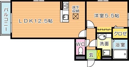 ディアスベン沖田 103号室 間取り