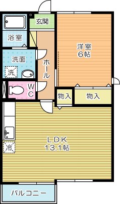 クレセントコーポ  201号室 間取り