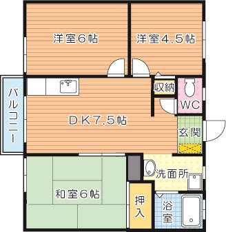 ポジション用勺 102号室 間取り