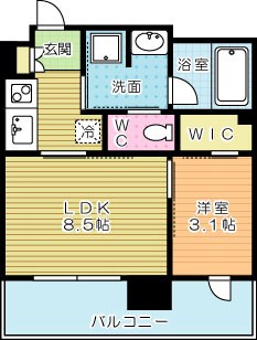 ＲＪＲプレシア西小倉駅前 1208号室 間取り