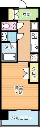 ＲＪＲプレシア西小倉駅前 1313号室 間取り