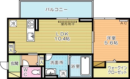 D-room中二十町 301号室 間取り