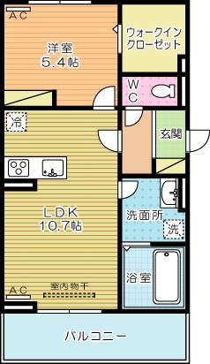 D-room中二十町 間取り図