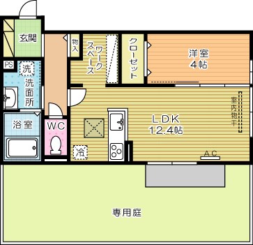 D-room　Kasumi（D-roomカスミ） 102号室 間取り