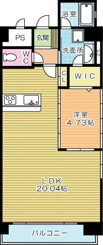 スマート到津 1303号室 間取り