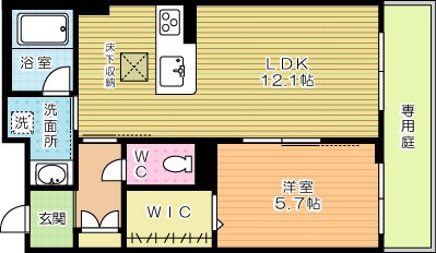 フルール・ド・ヒサノ 102号室 間取り