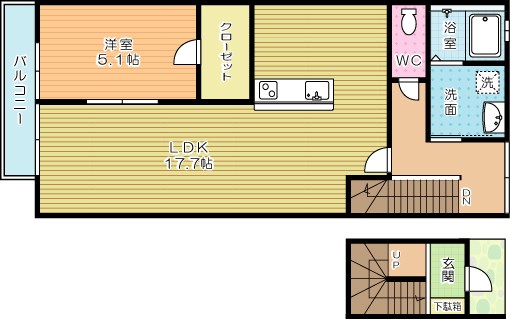 La Casa Felice(ラカーサ フェリス) 202号室 間取り