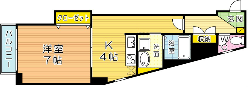 片野タカヤコーポレーションビル 304号室 間取り