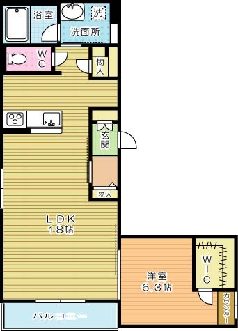 ＳｈａＭａｉｓｏｎ　Ｌｕｎａ（シャーメゾンルナ） 101号室 間取り