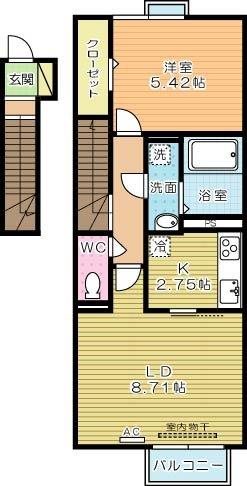アカイユⅢ 201号室 間取り