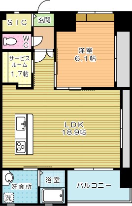 アルゴヴィラージュＪＯＮＯ 1405号室 間取り