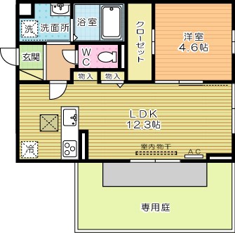 サンヒルズ 105号室 間取り