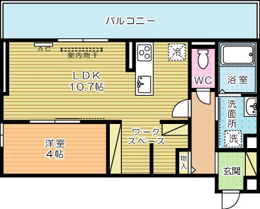 サンヒルズ 202号室 間取り