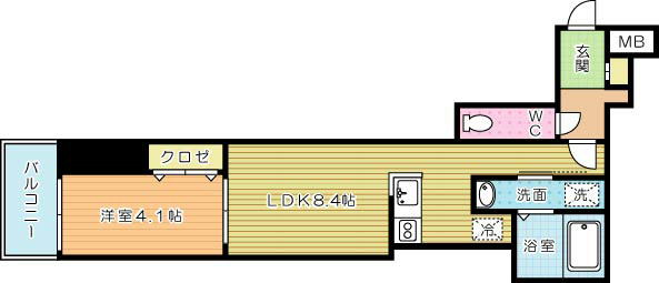 Cherim戸畑駅前(シェリム戸畑駅前) 202号室 間取り