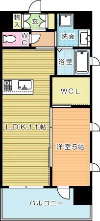 DAIMON HILLS 勝山公園 301号室 間取り