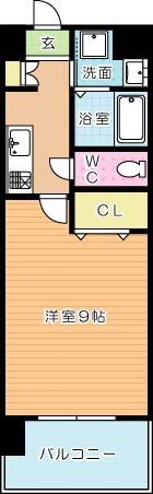 DAIMON HILLS 勝山公園 1202号室 間取り