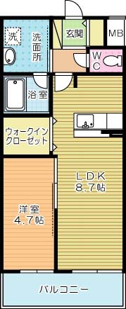 四季荘  302号室 間取り