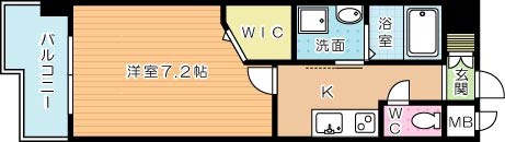 アクシオ片野  1102号室 間取り